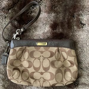 Coach Signature Fabric Wristlet
